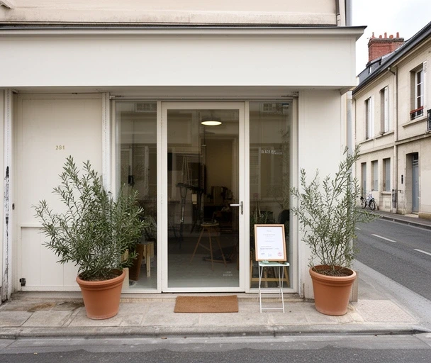 スタジオ入口の風景